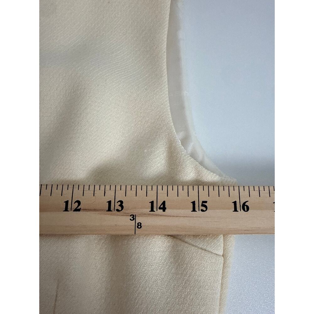 Dolce Gabbana Womens Cream Wool Sheath Dress Size 8 Quiet Luxury Old Money - Picture 7 of 9